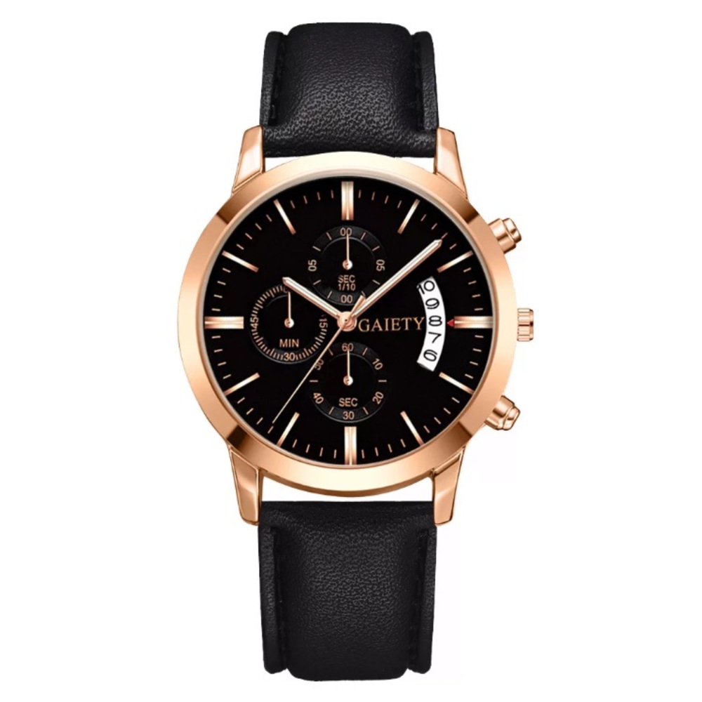Men’s Leather Band Quartz Wristwatch